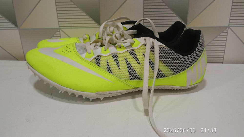 Nike Zoom Rival S 7 Track Sprint Spikes Volt White Black Men’s 11.5 616313-702